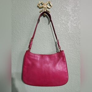 Coach Y2k Red Leather Shoulder Bag
